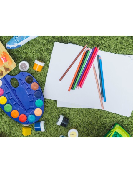 Acuarela liderpapel 12 colores con pincel y deposito incluye paleta de plastico
