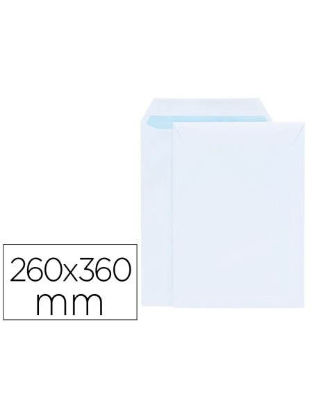 Sobre liderpapel bolsa blanco 260x360 mm solapa...