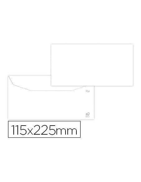 Sobre liderpapel blanco 115x225 mm solapa...