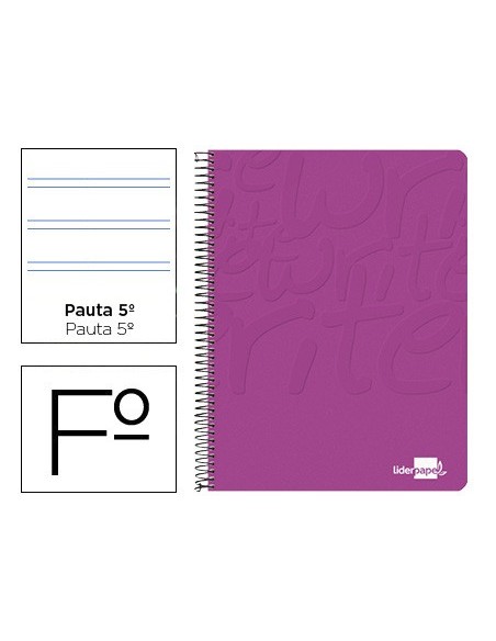 Cuaderno espiral liderpapel folio write tapa...