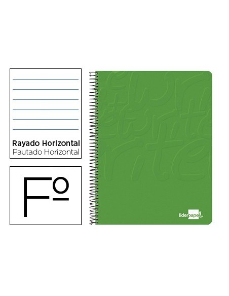 Cuaderno espiral liderpapel folio write tapa...