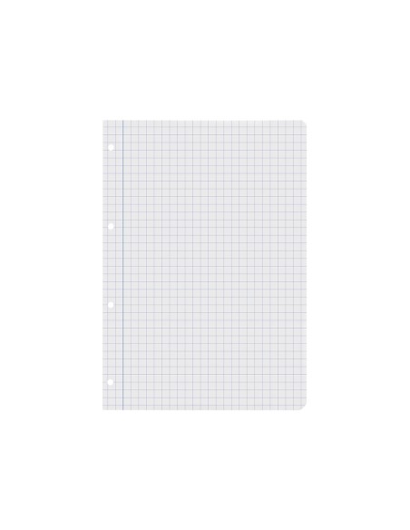 Recambio liderpapel a4 100 hojas 60g/m2 cuadro 8mm con margen 4 taladros