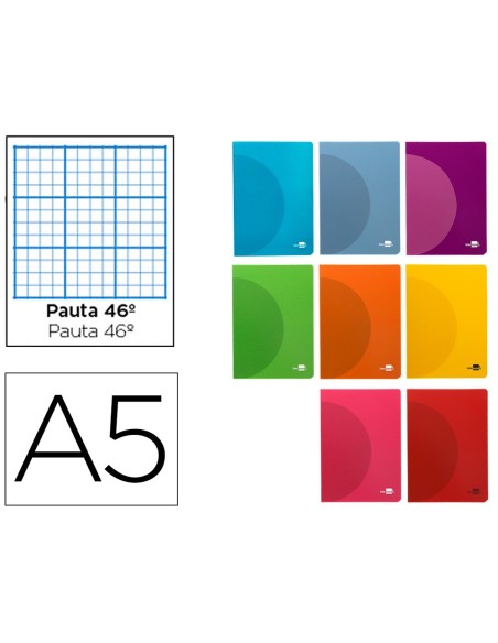 Libreta liderpapel 360 tapa de plastico a5 48...