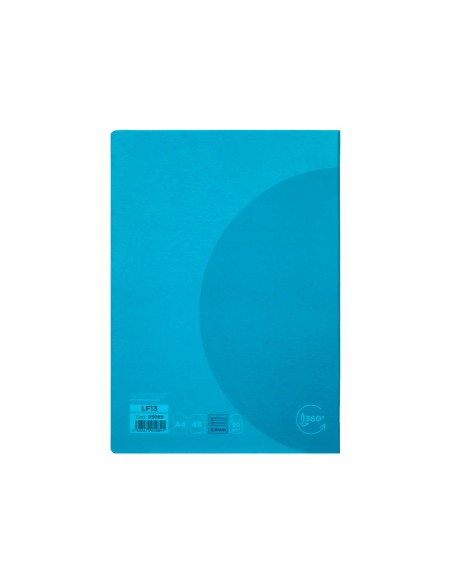 Libreta liderpapel 360 tapa de plastico a4 48 hojas 90g/m2 pauta 5 2,5mm con margen colores surtidos