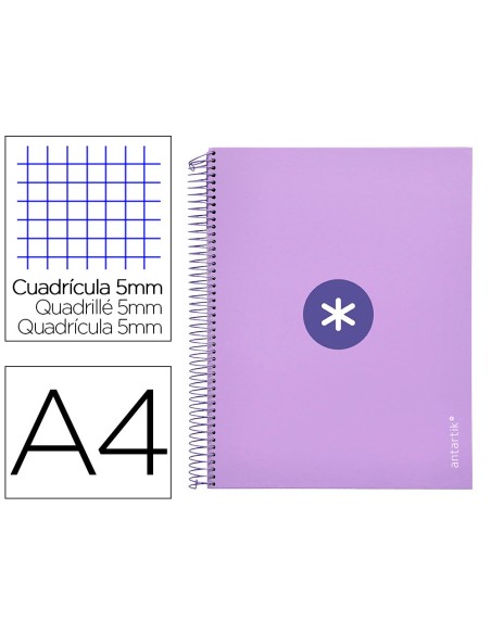Cuaderno espiral a4 micro antartik tapa forrada...