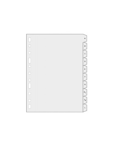Separador alfabetico multifin 3005 plastico folio natural