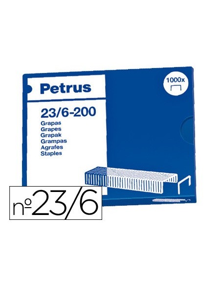 Grapas petrus nº 23/6 caja de 1000 unidades