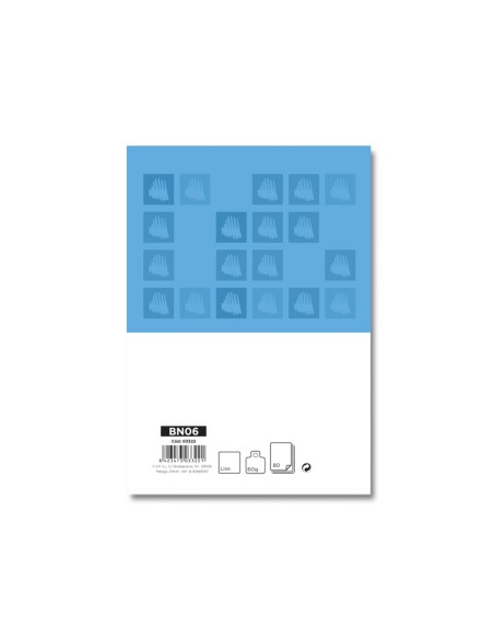 Bloc notas liderpapel liso a6 80 hojas 60g/m2 perforado