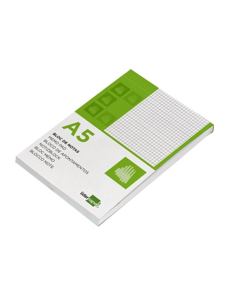 Bloc notas liderpapel cuadro 4mm a5 80 hojas...