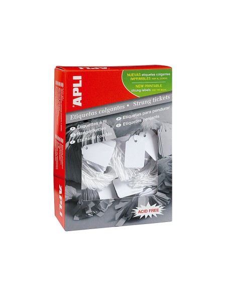 Etiquetas colgantes apli 384 9x24 mm caja de...