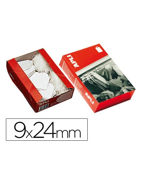 Etiquetas colgantes apli 384 9x24 mm caja de...