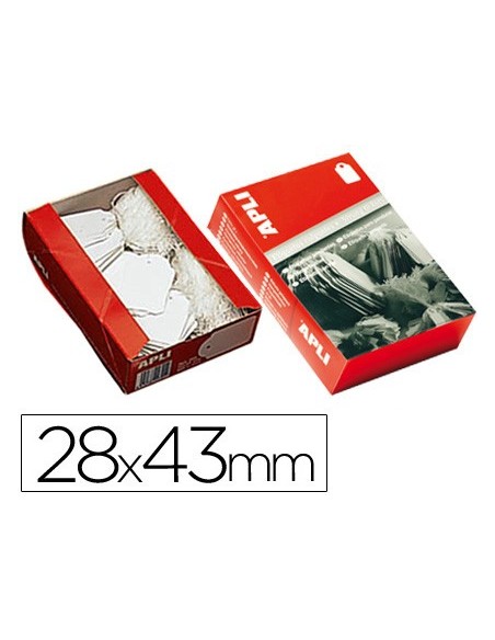 Etiquetas colgantes apli 391 28x43 mm caja de...