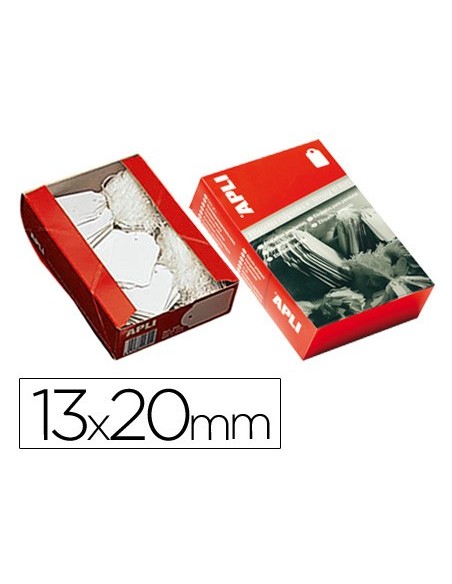Etiquetas colgantes apli 387 13x20 mm caja de...
