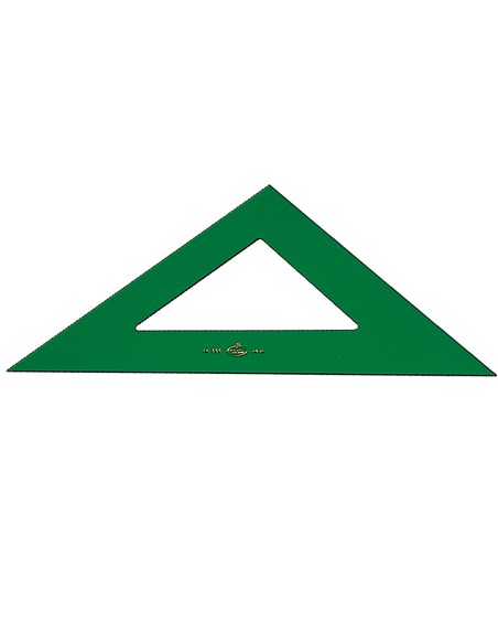 Escuadra faber castell 28 cm plastico verde