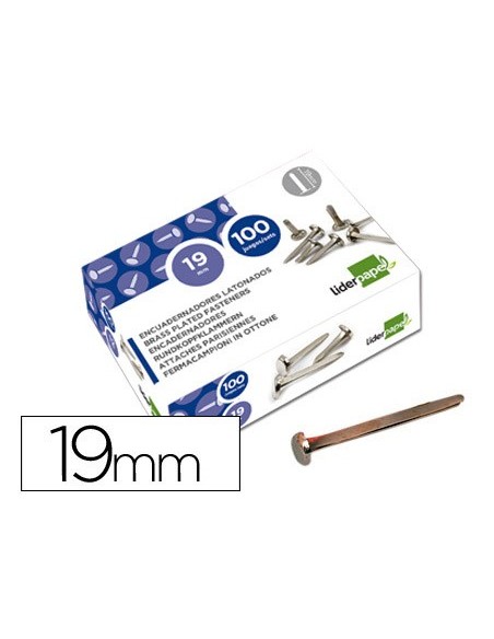 Encuadernadores liderpapel niquelados n.3 19 mm...