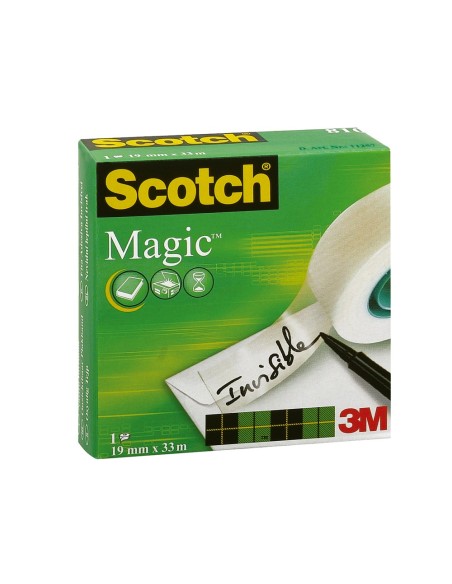 Cinta adhesiva scotch magic invisible 33 mt x...