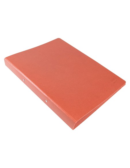 Carpeta de 2 anillas 25mm redondas liderpapel folio carton cuero