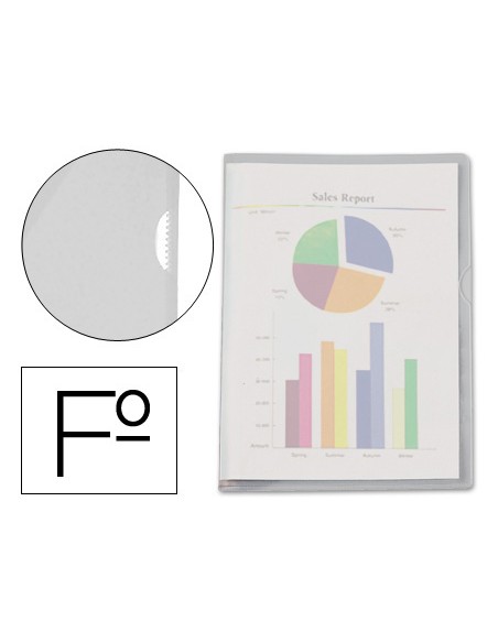 Carpeta dossier uñero plastico esselte folio translucidoo