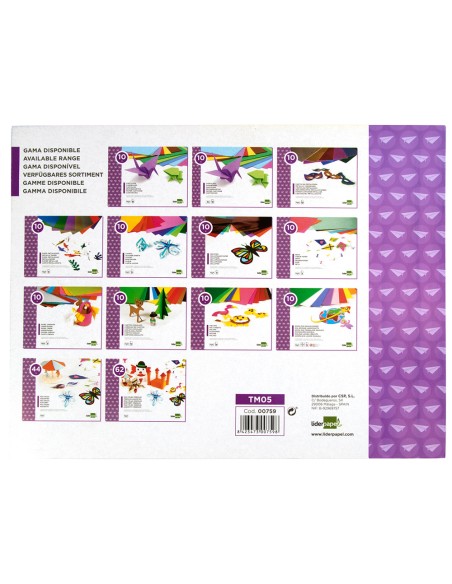 Bloc trabajos manuales liderpapel charol 240x315mm 10hojas colores surtidos