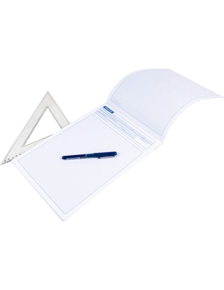 Bloc examenes liderpapel cuadro 4mm folio 40 hojas 60g/m2