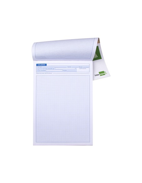 Bloc examenes liderpapel cuadro 4mm folio 40 hojas 60g/m2