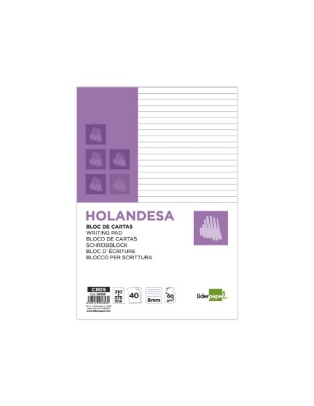 Bloc de cartas liderpapel rayado horizontal...