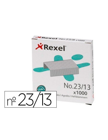 Grapas rexel 23/13 acero caja 1000 unidades
