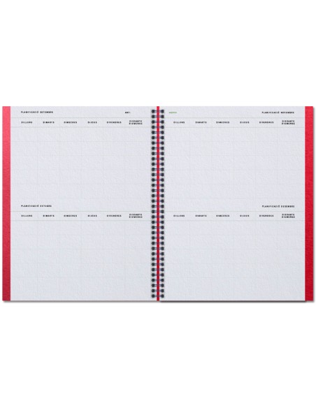 Cuaderno aula planner additio din a4 160 paginas plan anual y mensual con programacion y evaluacion catalan