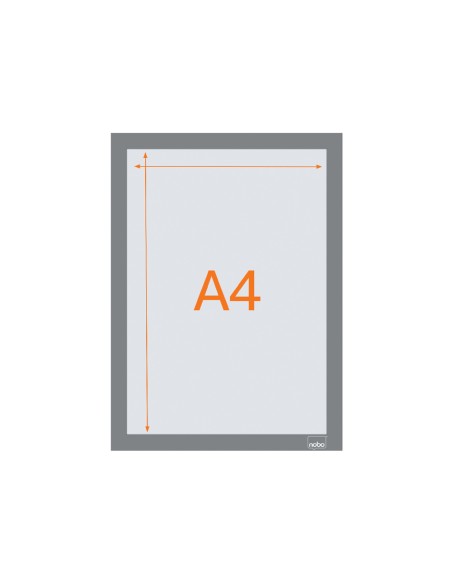 Marco porta anuncios nobo din a4 marco magnetico autoadhesivo color negro pack de 2 unidades