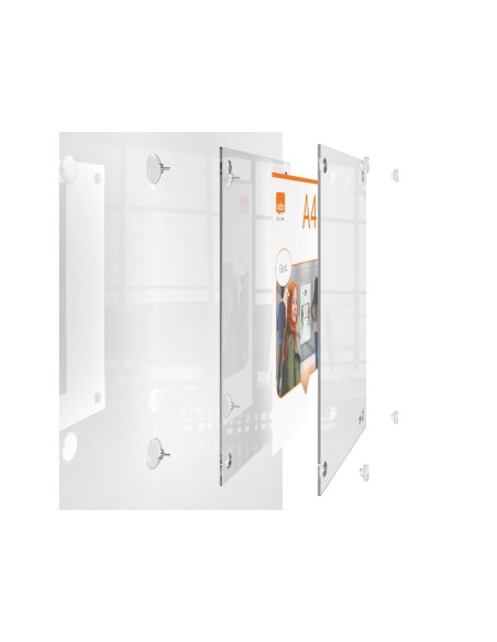 Marco porta anuncios nobo acrilico transparente...