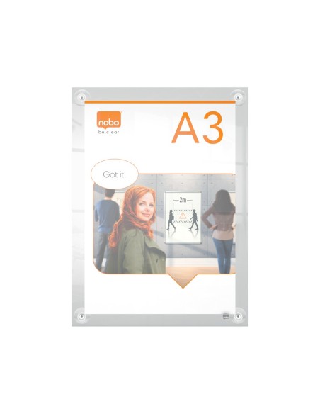 Marco porta anuncios nobo acrilico transparente...