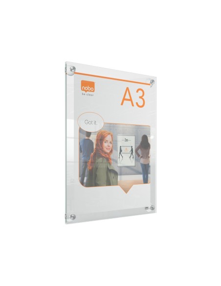 Marco porta anuncios nobo acrilico transparente...