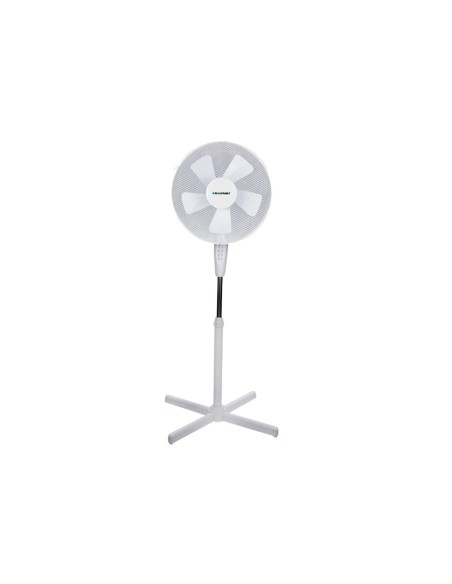 Ventilador blaupunkt pie base cruzada 5 aspas 3 velocidades altura regulable 50w