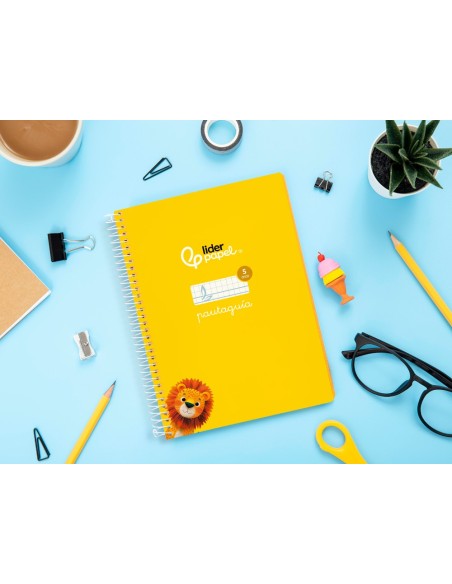 Cuaderno espiral liderpapel di n a5 pautaguia...