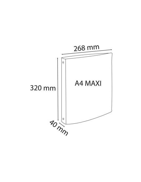Carpeta de 4 anillas 30 mm exacompta skandi din...