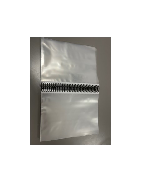 Carpeta pardo escaparate con espiral 80 fundas folio personalizable color negro