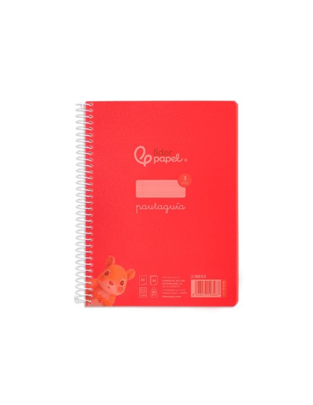 Cuaderno espiral liderpapel din a5 pautaguia...