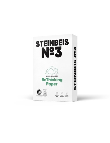 Papel fotocopiadora steinbeis n.3 100% reciclado din a4 80 gramos paquete de 500 hojas