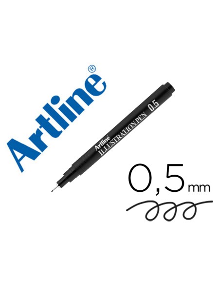 Rotulador artline calibrado micrometrico negro illustration pen ek-285iln punta poliacetal 0,5mm