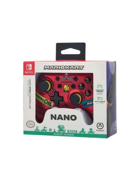 Mando power a con cable nano para nintendo switch mario kart racer red
