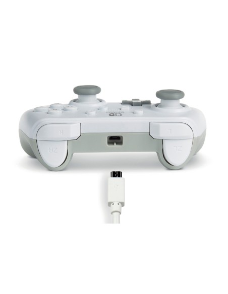 Mando power a con cable para nintendo switch blanco