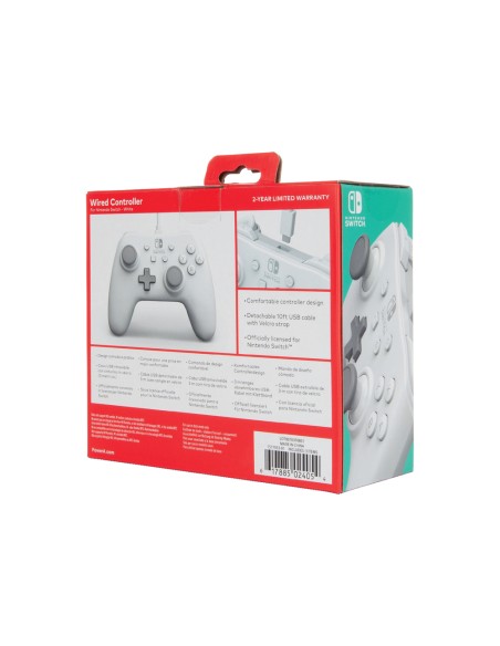 Mando power a con cable para nintendo switch blanco