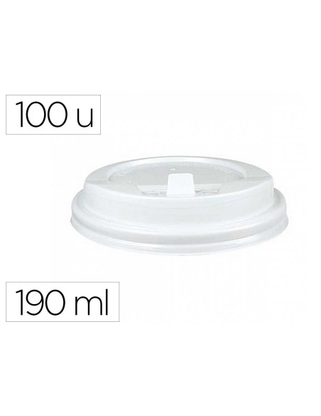 Tapa para vaso bunzl 190 ml poliestireno con...