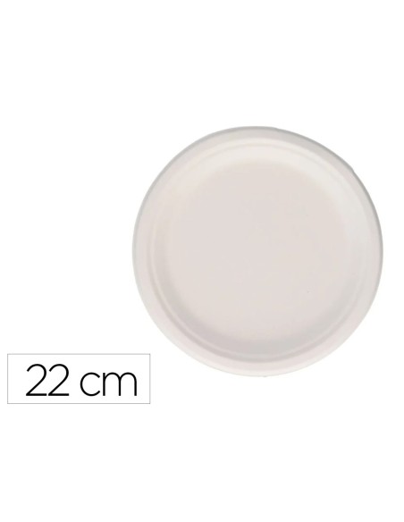 Plato fibra caña azucar bunzl biodegradable 22...