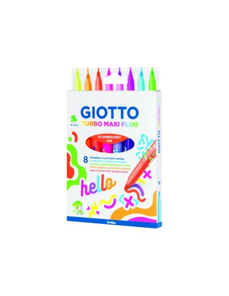 Rotulador giotto turbo maxi fluo caja de 8...