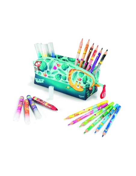 Bolso escolar portatodo maped ungle fever con...