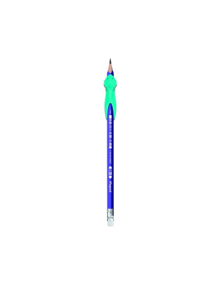 Lapices de grafito maped hb con goma borrar + adaptador ergonomico cubilete de 22 unidades