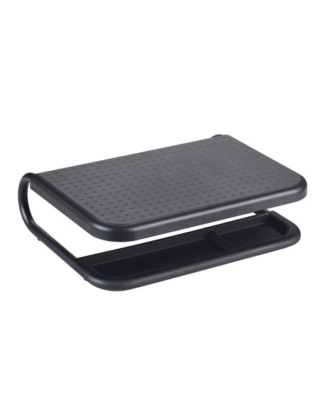 Soporte q-connect para portatil y monitor de pc con bandeja organizadora color negro