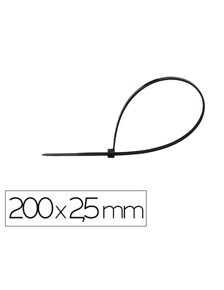 Brida q-connect color negro 200x2,5 mm bolsa de...
