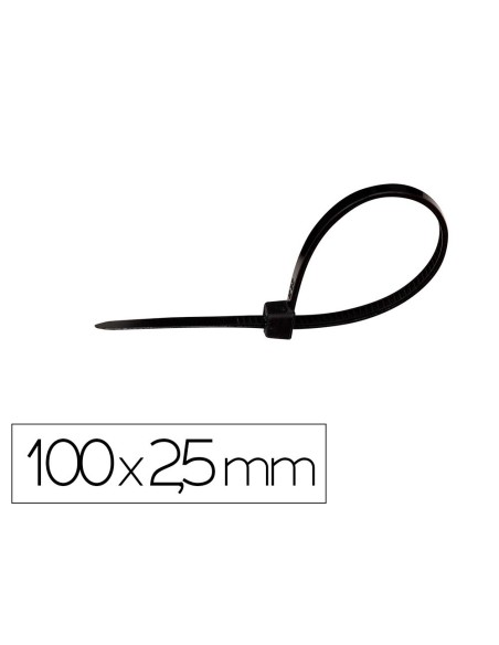 Brida q-connect color negro 100x2,5 mm bolsa de...